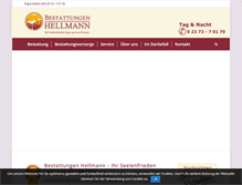 Tablet Screenshot of bestatter-hellmann.de